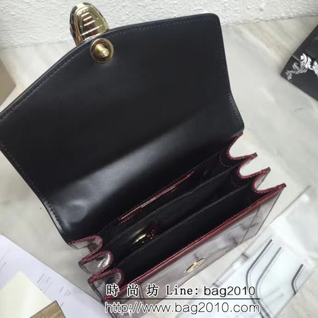 BVLGARI寶格麗 專櫃新款 蛇頭扣環 漆皮手提肩背斜挎包 可拆卸肩帶 38329 FYD1201